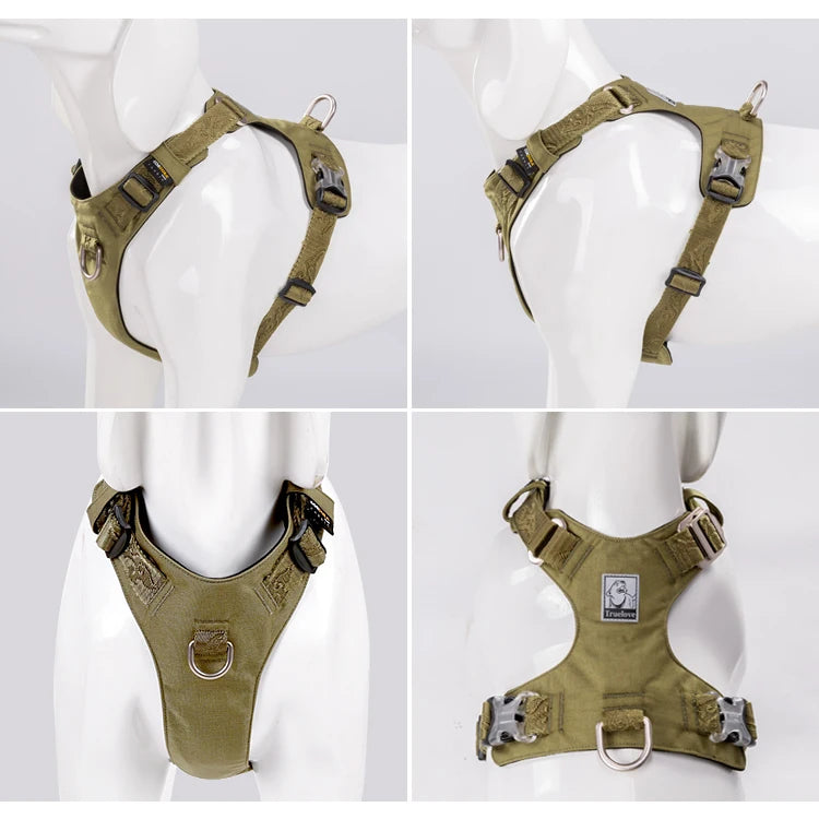 Tactical Reflective No-Pull Dog Harness – Adjustable, Durable and Comfortable Outdoor Gear