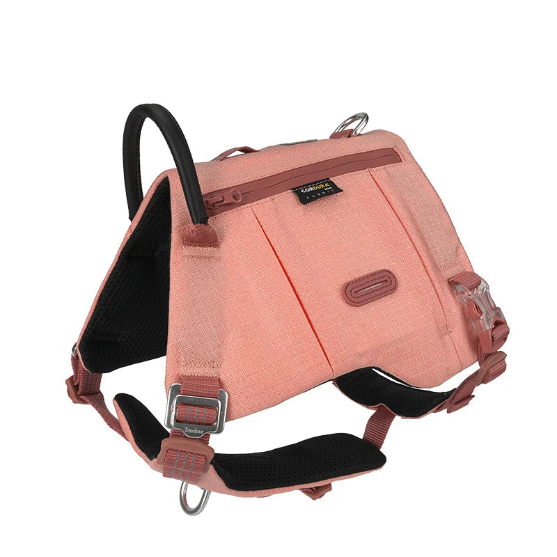 Dog Backpack Pet Harness Manufacturer Adjustable Tactical Handle Full Body Dog Vest for Hiking Training Outdoor TLB2251