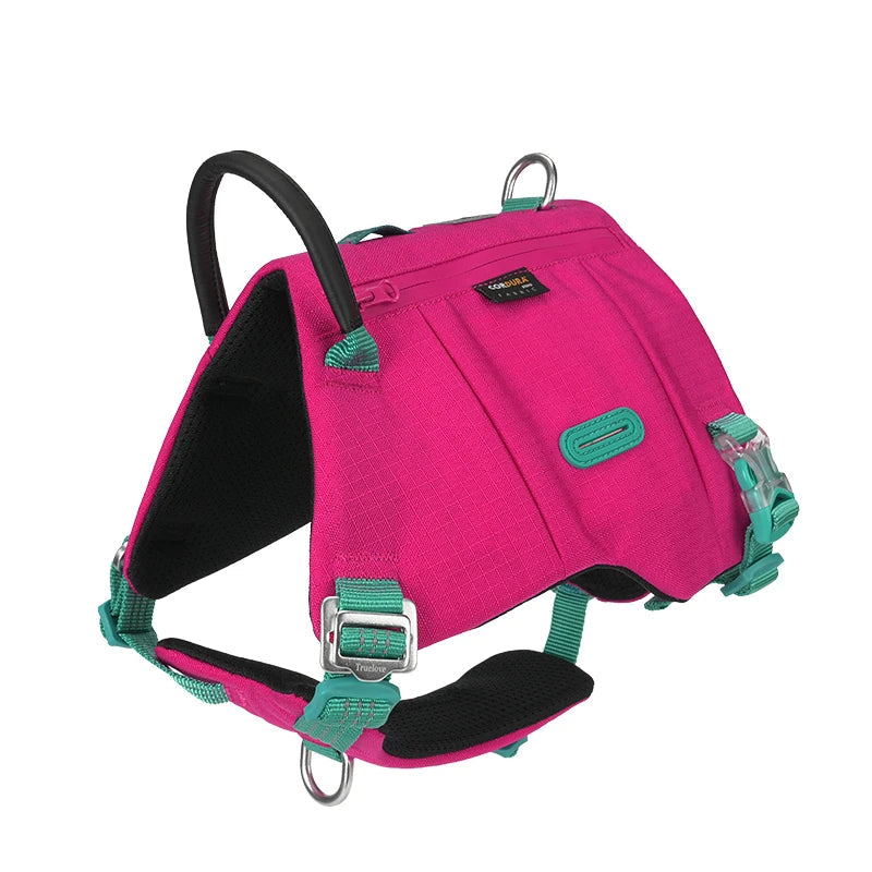 Dog Backpack Pet Harness Manufacturer Adjustable Tactical Handle Full Body Dog Vest for Hiking Training Outdoor TLB2251