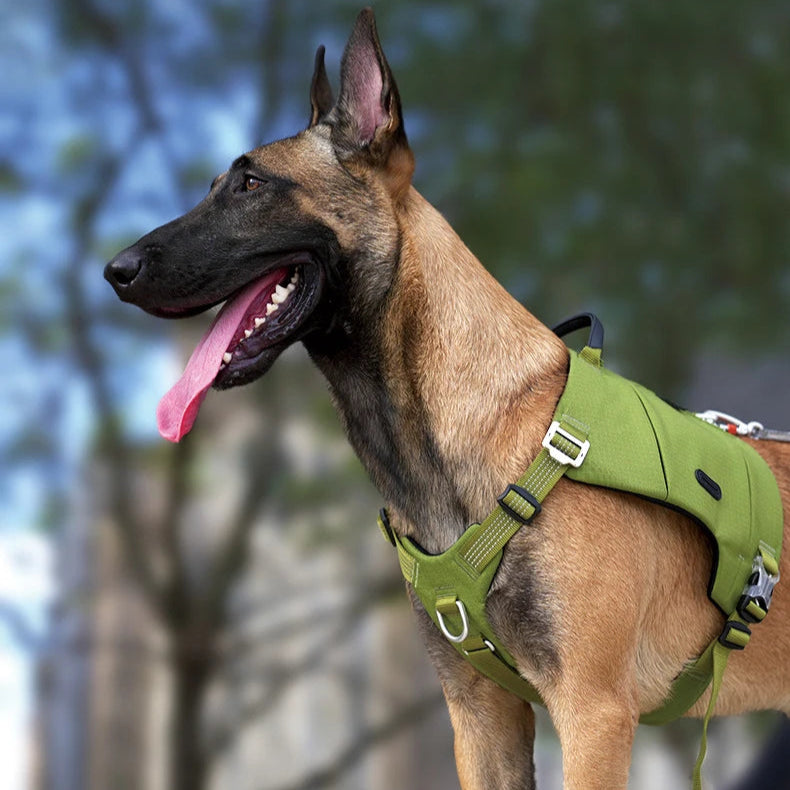 Dog Backpack Pet Harness Manufacturer Adjustable Tactical Handle Full Body Dog Vest for Hiking Training Outdoor TLB2251